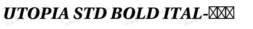 UTOPIA STD BOLD ITAL字体转换